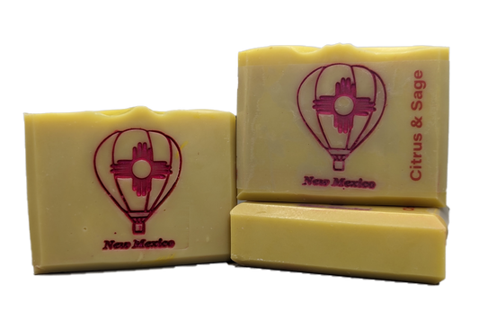  Citrus & Sage Hand Painted New Mexico Balloon Fiesta Artisan Bar Soap | By Robin Creations