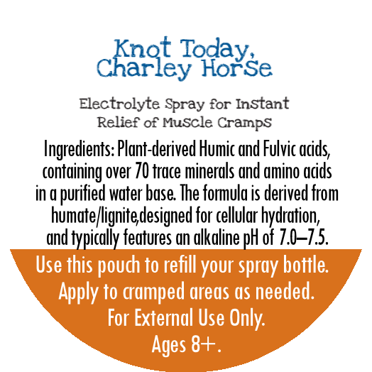 New! Knot Today, Charley Horse - Electrolyte Spray for Instant Relief of Muscle Cramps | By Robin Creations | By Robin Creations