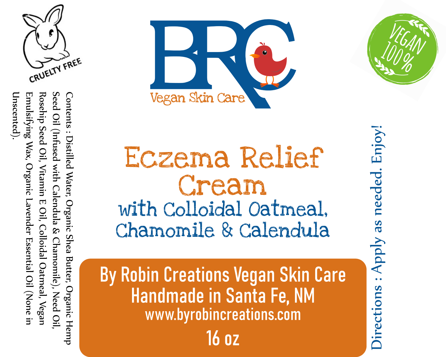 Eczema Relief Hand & Body Cream | By Robin Creations 