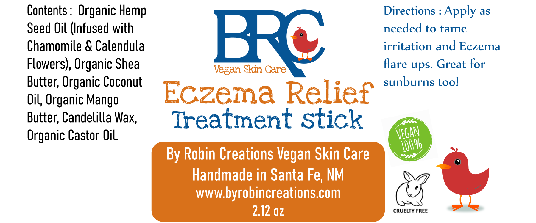 Eczema Relief Soothing & Healing Stick | By Robin Creations 