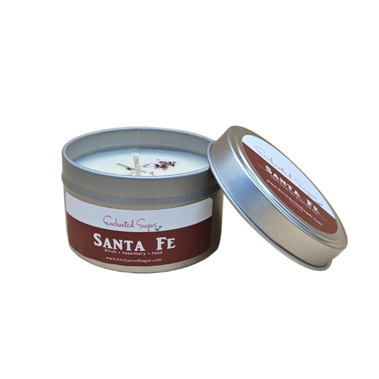 Santa Fe Hand-Poured Natural Soy Candle Tin | By Robin Creations | By Robin Creations