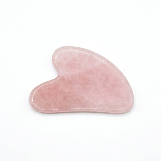 New! Rose Quartz Gua Sha Facial Massaging Stone | By Robin Creations | By Robin Creations