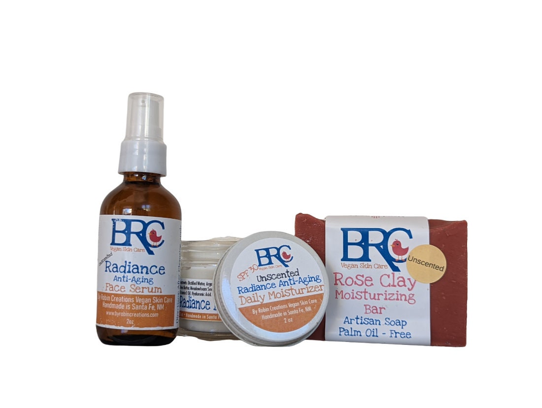 Vegan Radiance Essential Moisture Bundle w/ Free Moisturizing Facial Soap - Face Care, Skincare, Natural Skincare, Facial Treatment, Natural