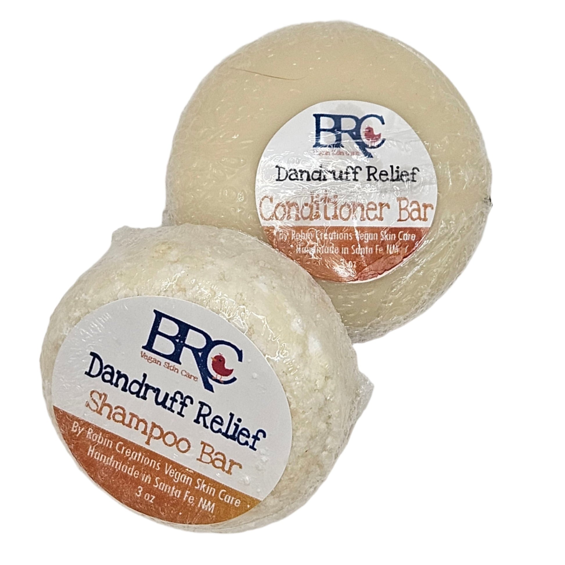 Handcrafted Natural Sulfate-Free Dandruff Shampoo & Conditioner Bar Set | By Robin Creations 