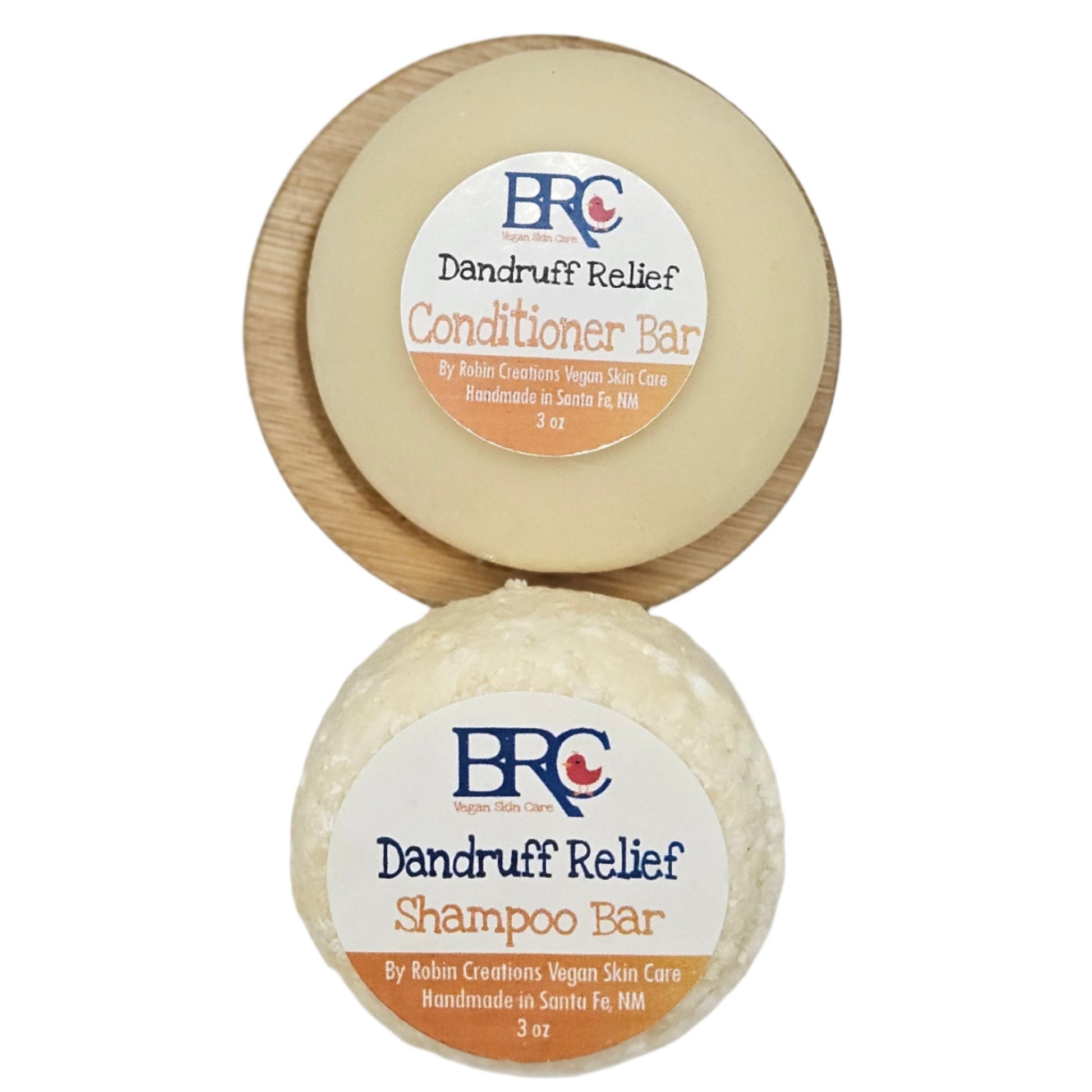 Handcrafted Natural Sulfate-Free Dandruff Shampoo & Conditioner Bar Set | By Robin Creations 
