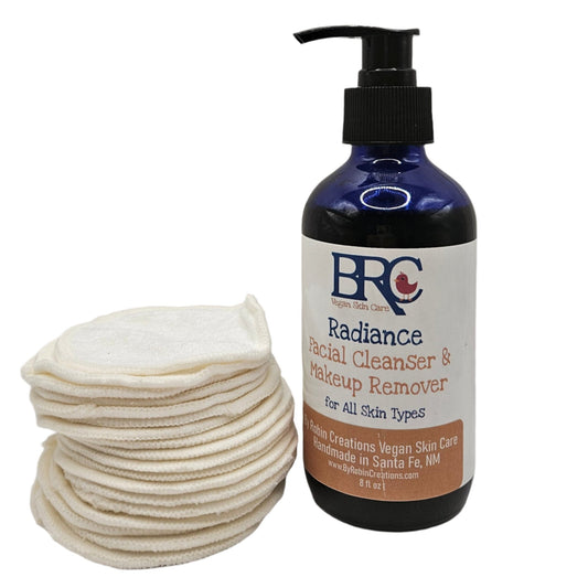  Radiance Facial Cleanser & Makeup Remover Pads for All Skin Types | By Robin Creations