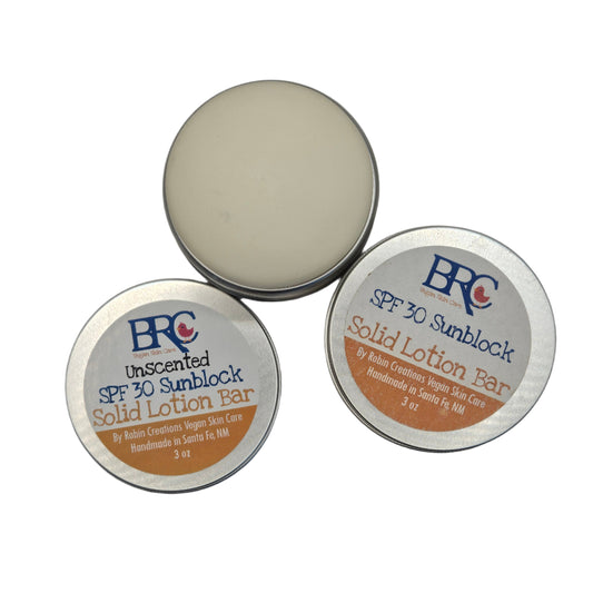  Last Chance! SPF 30 Broad Spectrum Mineral Sunblock Lotion Bars - 100% Reef Safe | By Robin Creations