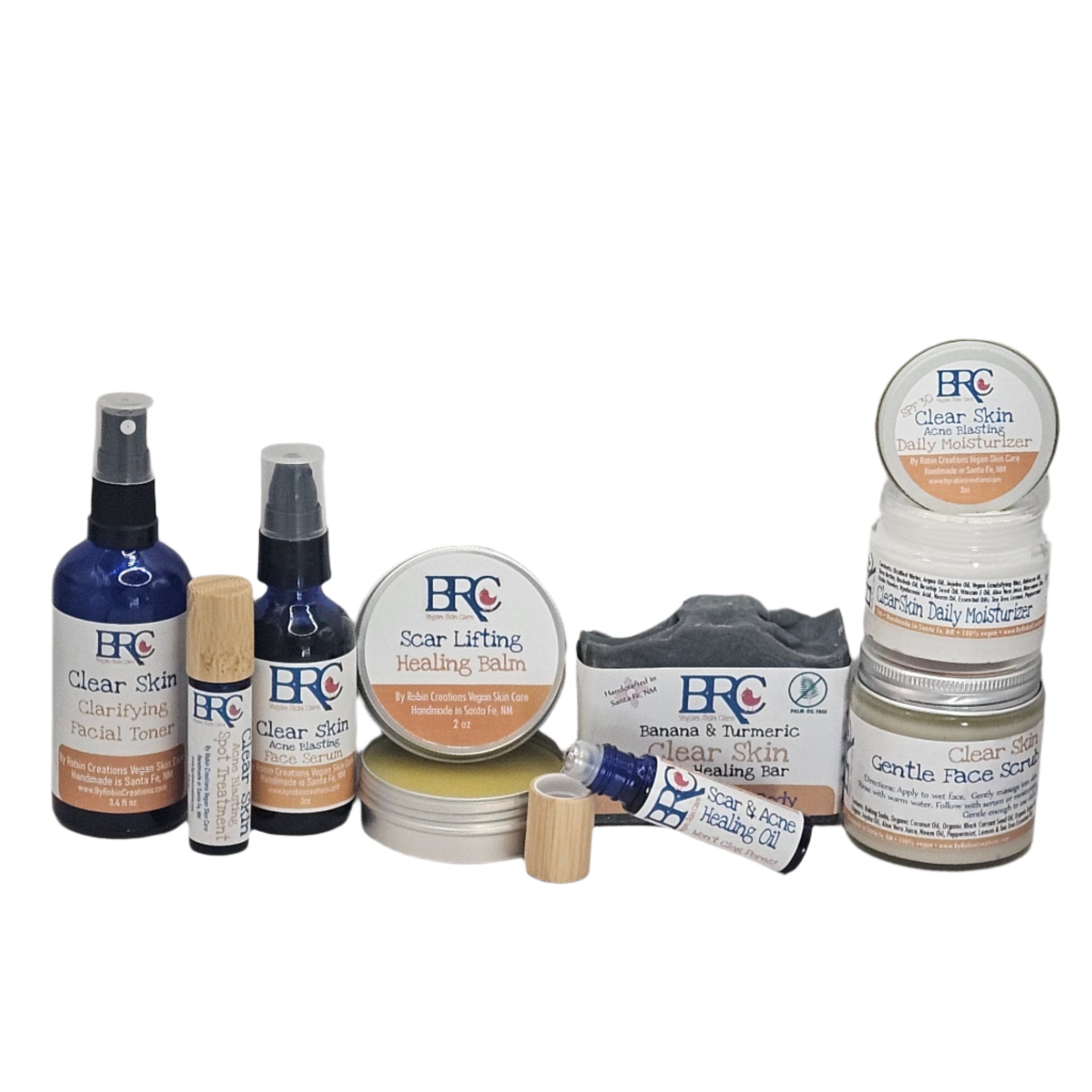 Ultimate Clear Skin Acne Healing Facial Bundle w/Free Healing Cleansing Bar | By Robin Creations 