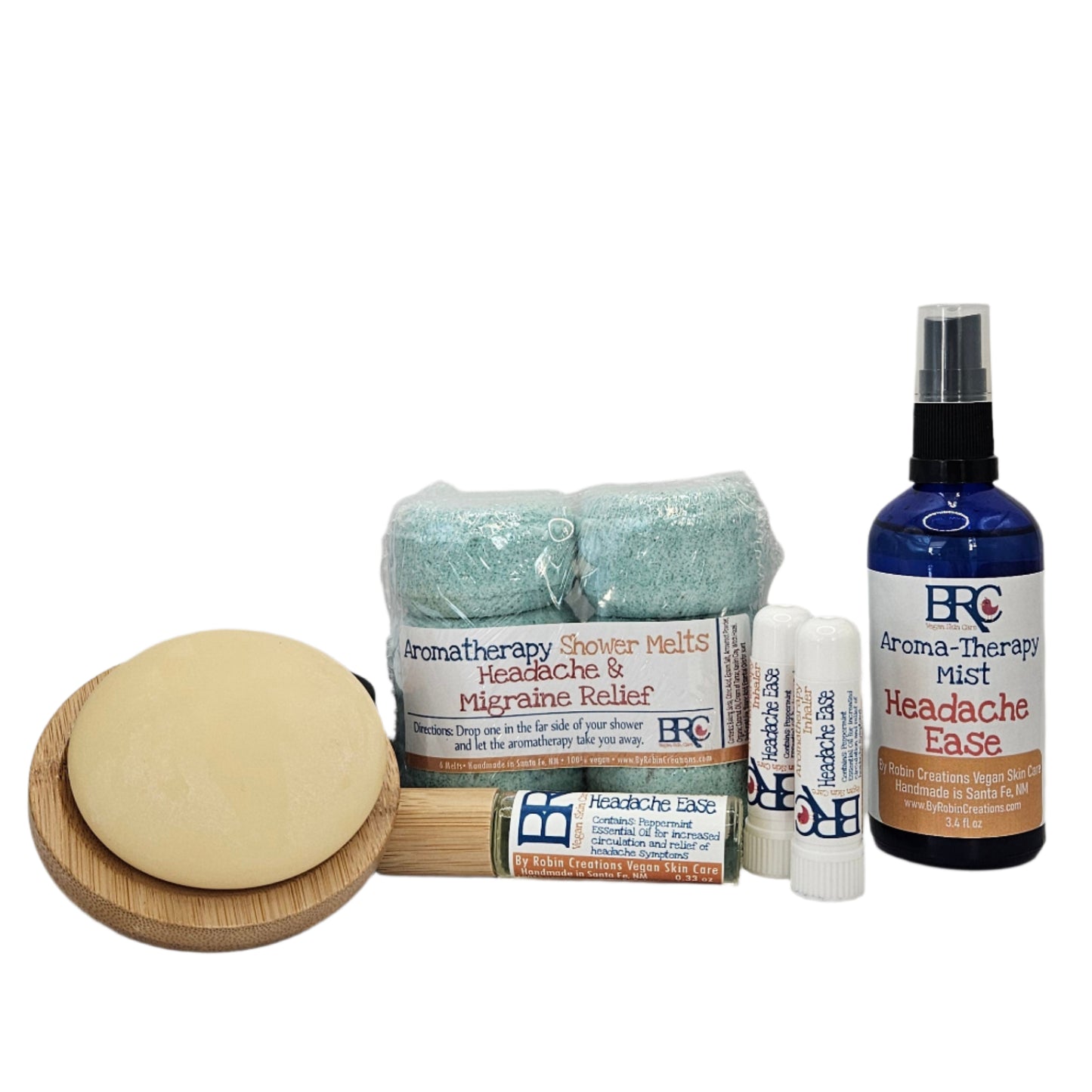 New! Ultimate Headache & Migraine Ease Aromatherapy Gift Set - with Shower Melts OR a Bath Fizzy!