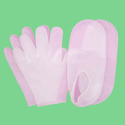 Silicone Gel Moisturizing Socks & Gloves Set for Healing Cracked Hands & Feet
