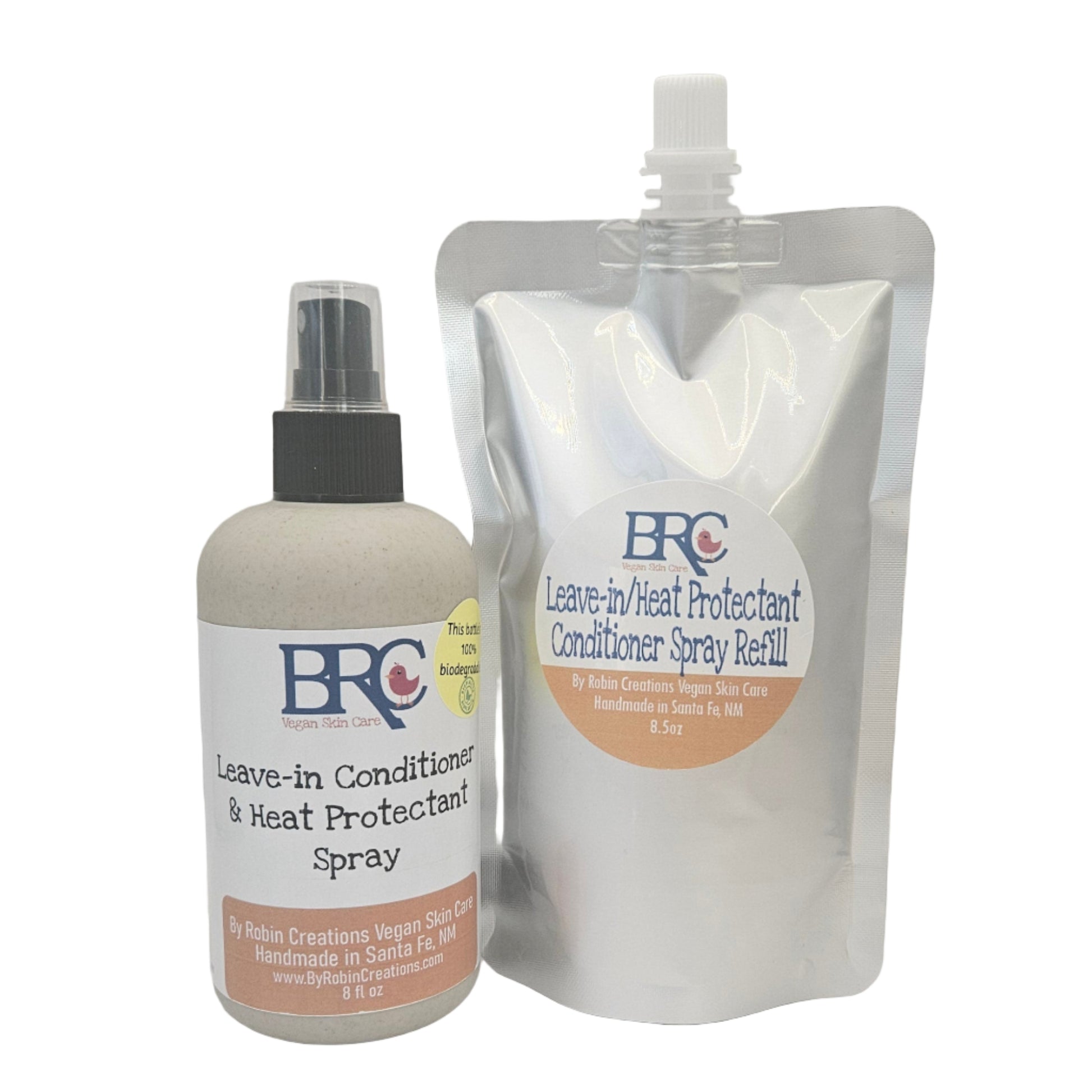 Leave In Conditioner Spray and Heat Protectant - Now available in a biodegradable bottle! | By Robin Creations 