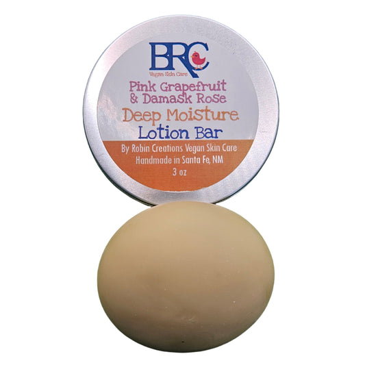  Last Chance! Grapefruit & Rose Deep Moisture Zero Waste Solid Lotion Bar | By Robin Creations