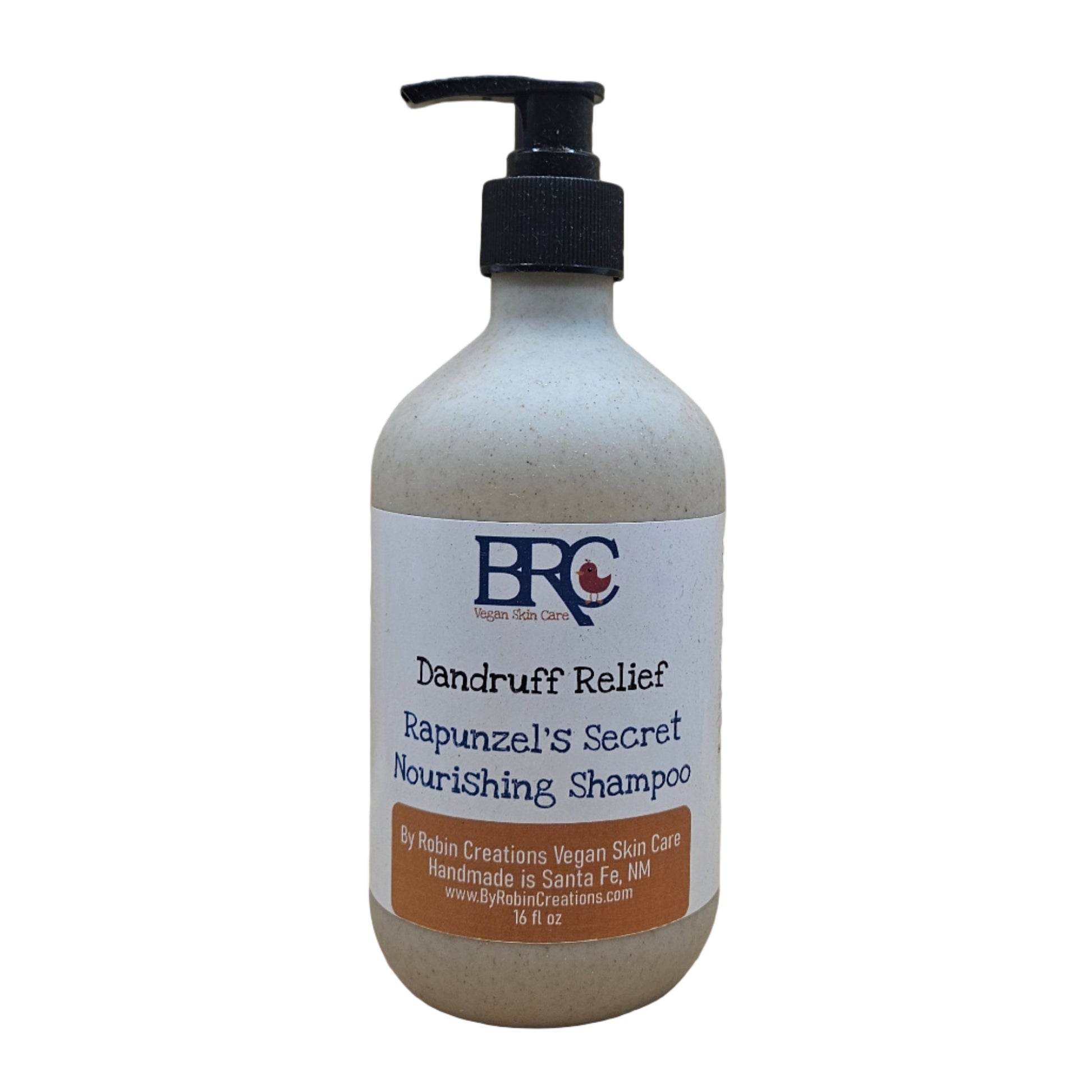 Liquid Dandruff Relief Shampoo - Now in Biodegradable Pump Bottles! | By Robin Creations 