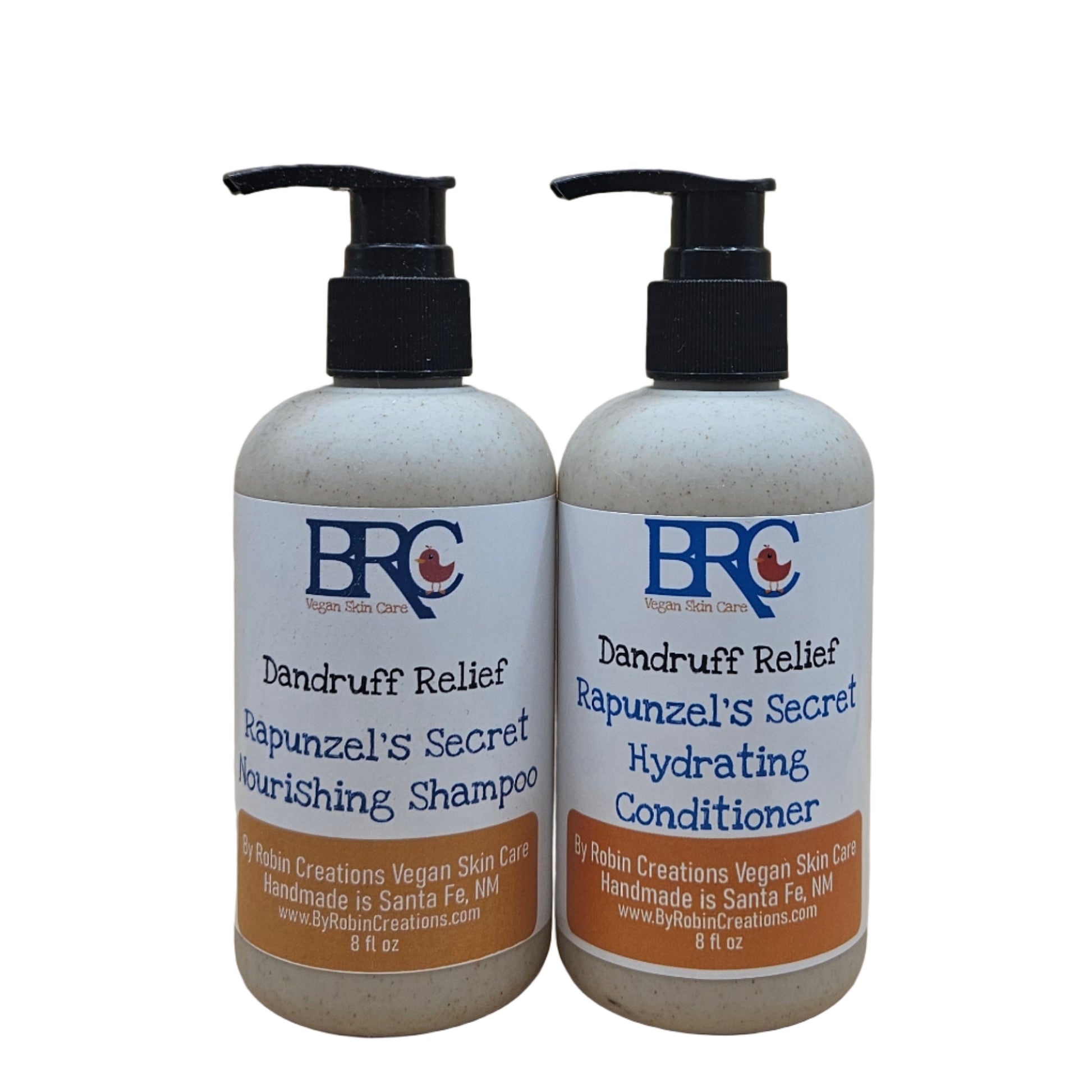 Dandruff Relief Liquid Shampoo & Conditioner - Now in Biodegradable Pump Bottles! | By Robin Creations 