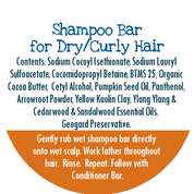 Moisturizing Shampoo Bar for Dry/Curly Hair