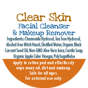 Clear Skin Facial Cleanser & Makeup Remover Pads for Acne-Prone Skin