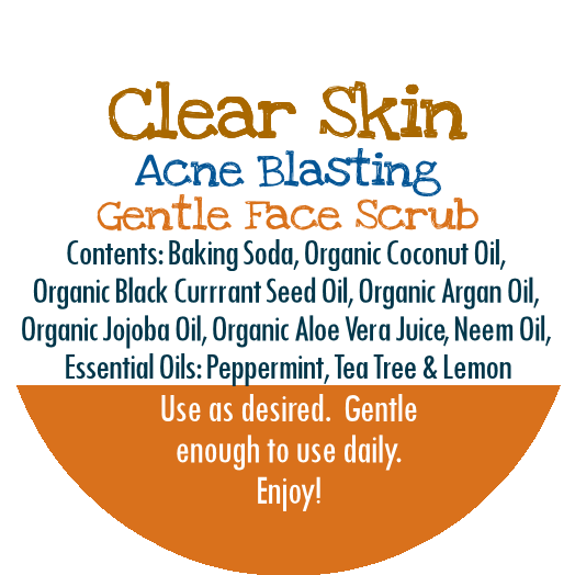 Clear Skin Gentle Acne Blasting Face Scrub | By Robin Creations 
