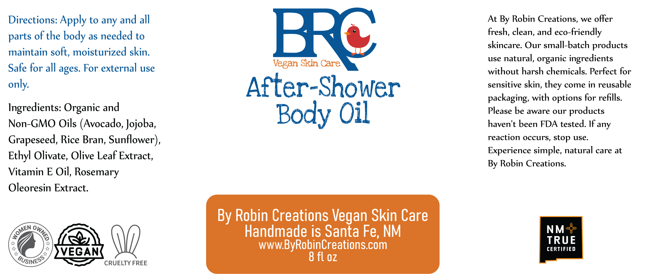 Organic After-Shower Silky Body Oil