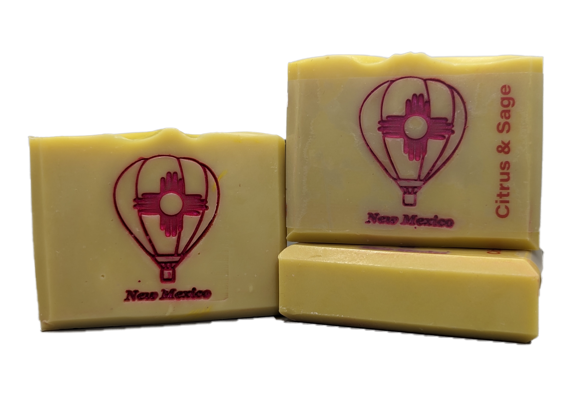 Citrus & Sage Hand Painted New Mexico Balloon Fiesta Artisan Bar Soap | By Robin Creations 