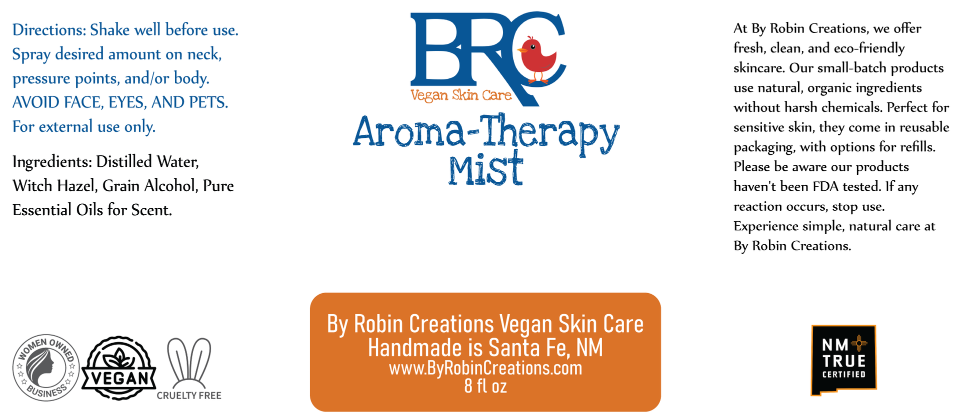 Herbal Aroma-Therapy Mist | By Robin Creations 
