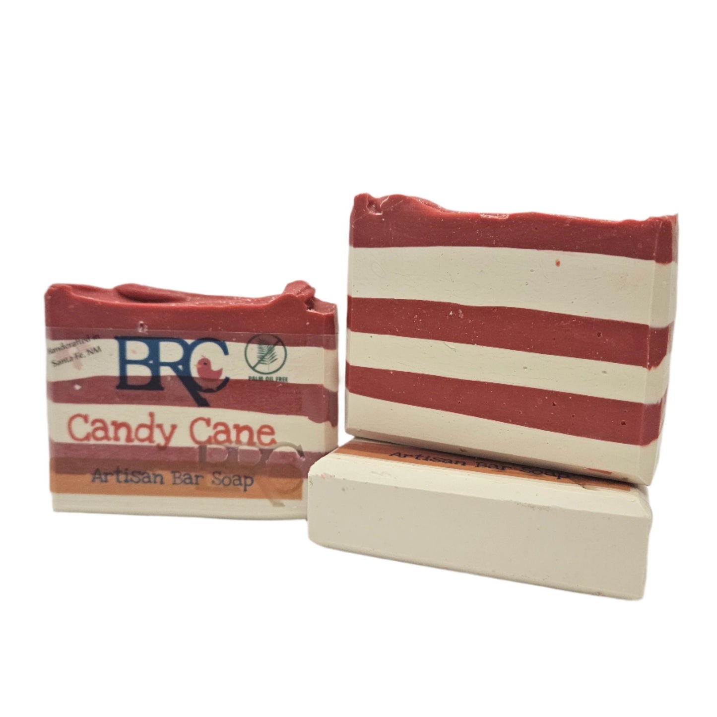 New! Limited Edition!  Candy Cane (Peppermint & Vanilla) Natural Artisan Bar Soap