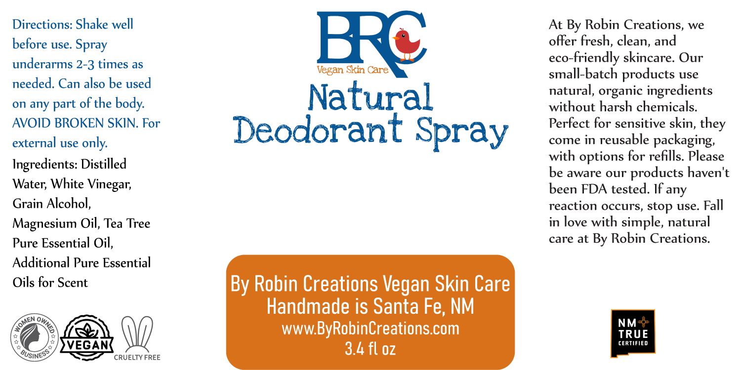 Natural Deodorant Spray | By Robin Creations 