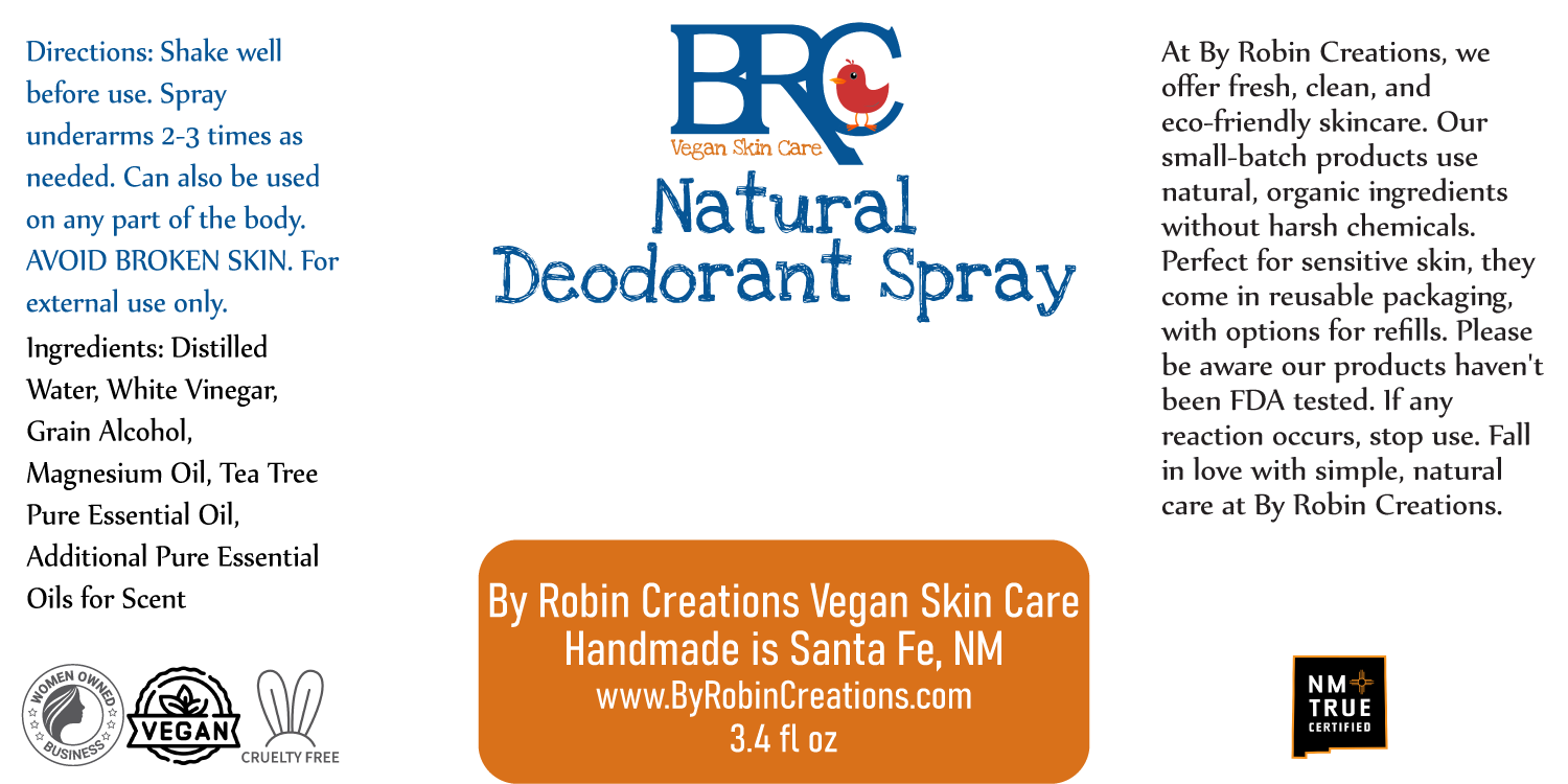 Now With Probiotics!  Natural Probiotic Deodorant Spray | By Robin Creations 