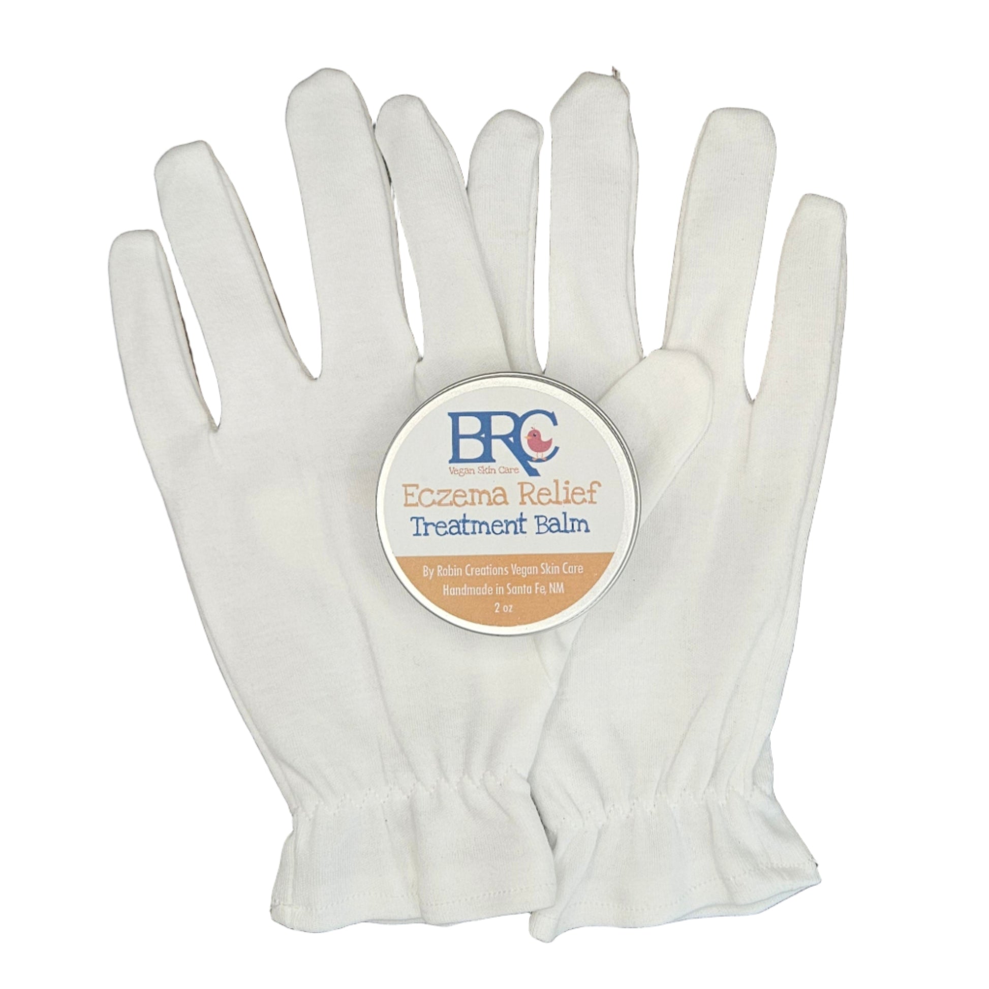 New! Intense Eczema Healing Balm + Cotton Gloves Set - Adult & Children Sizes | By Robin Creations 