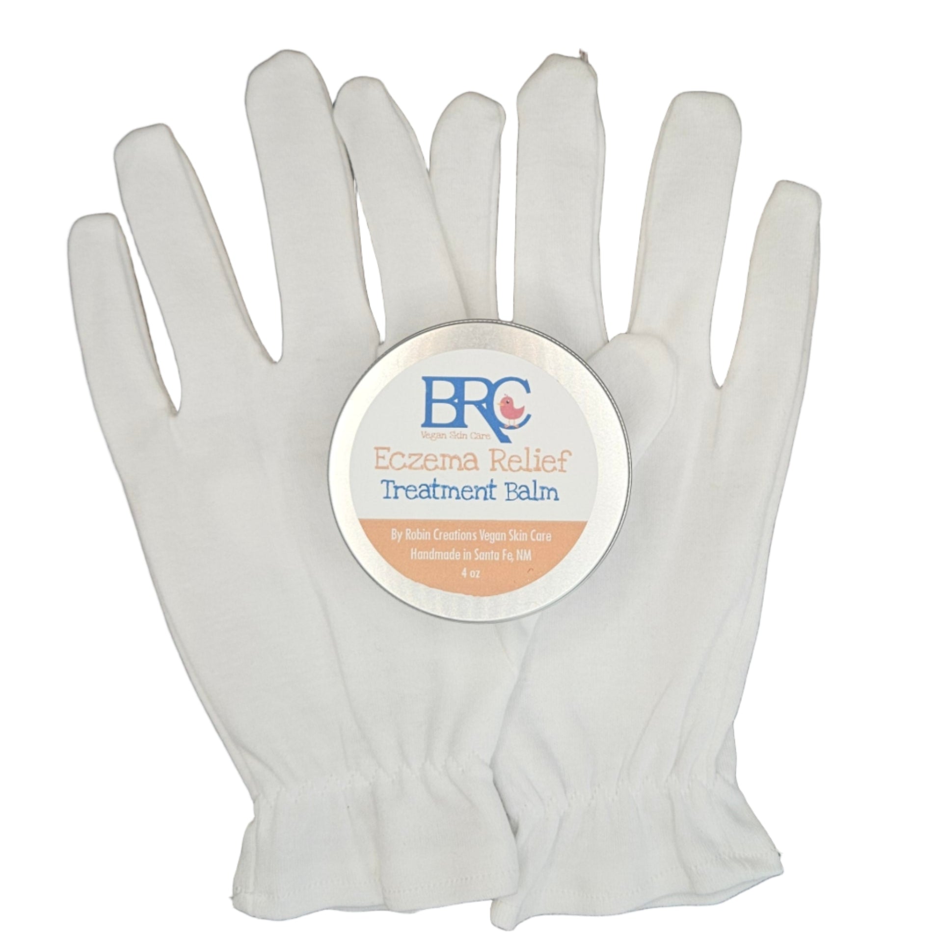 New! Intense Eczema Healing Balm + Cotton Gloves Set - Adult & Children Sizes | By Robin Creations 