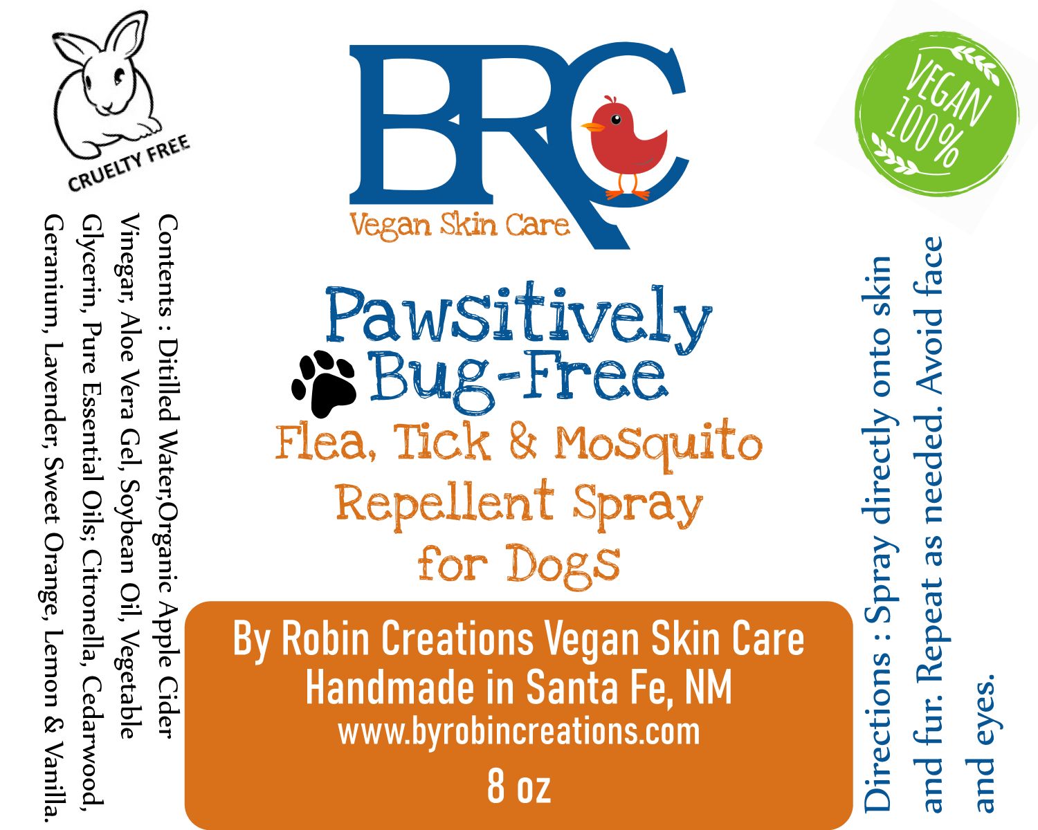 Flea & Tick Repellent Spray for Dogs | By Robin Creations 