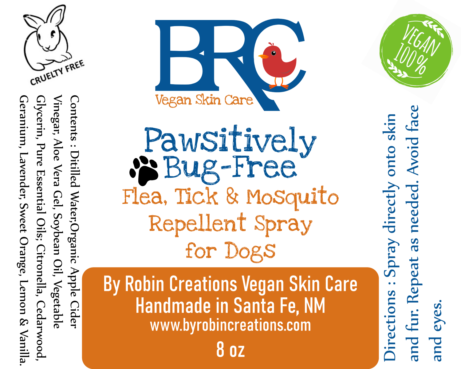Flea & Tick Repellent Spray for Dogs By Robin Creations
