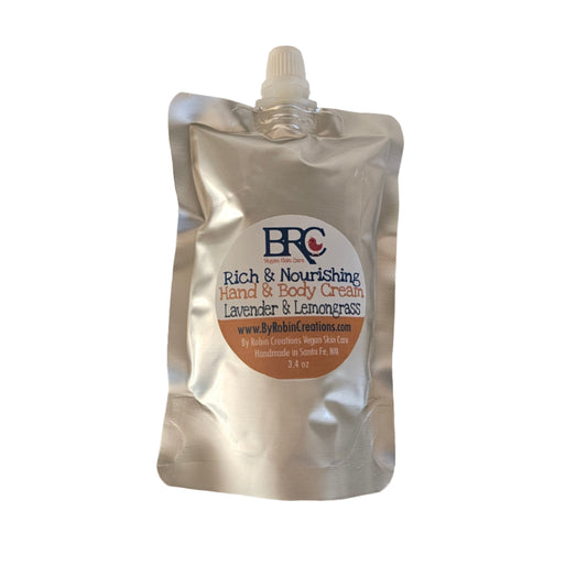 Last Chance - Clearance Scents! Ultra-Rich Nourishing Hand & Body Cream - 3.4oz (TSA-approved) Pouches | By Robin Creations