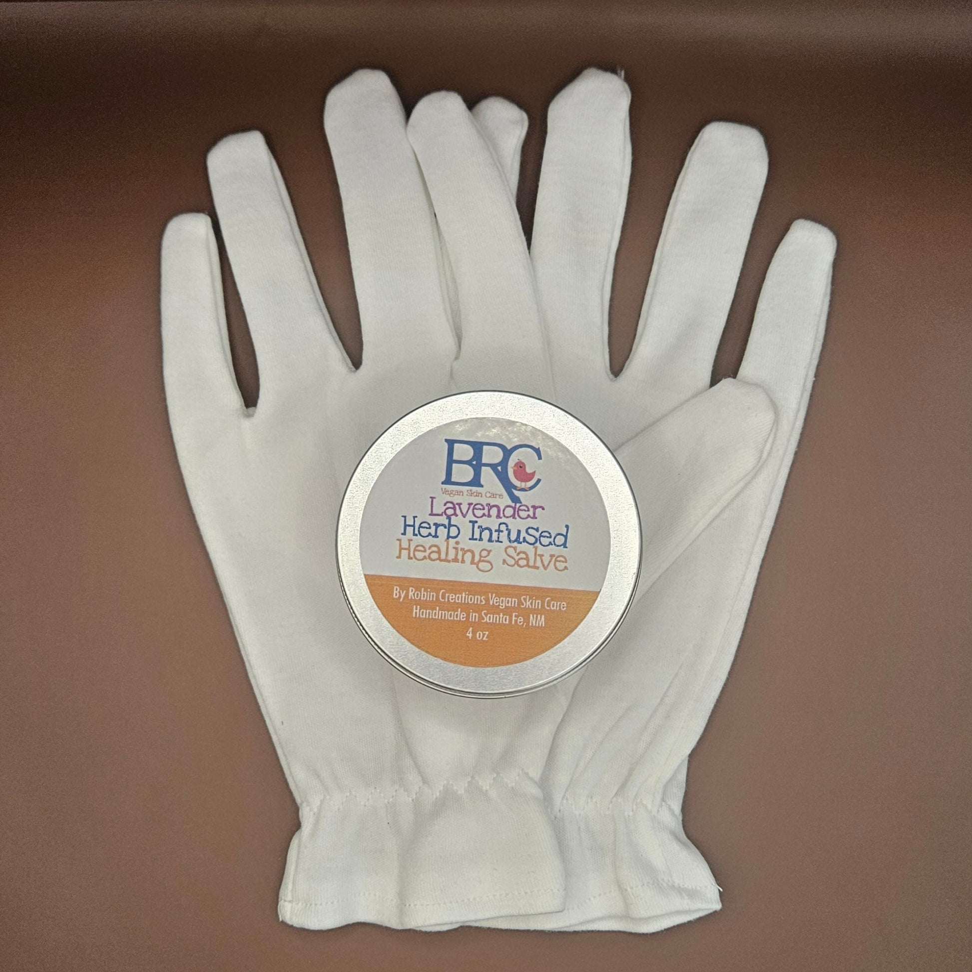 New! Intense Herb-Infused Healing Balm + Cotton Gloves Set - Adult & Children Sizes | By Robin Creations 