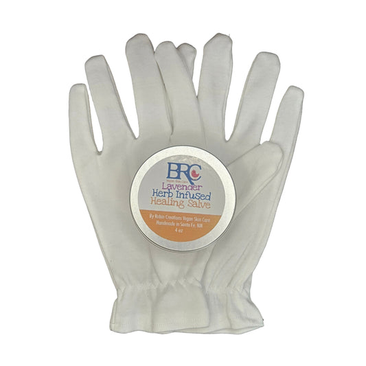  New! Intense Herb-Infused Healing Balm + Cotton Gloves Set - Adult & Children Sizes | By Robin Creations
