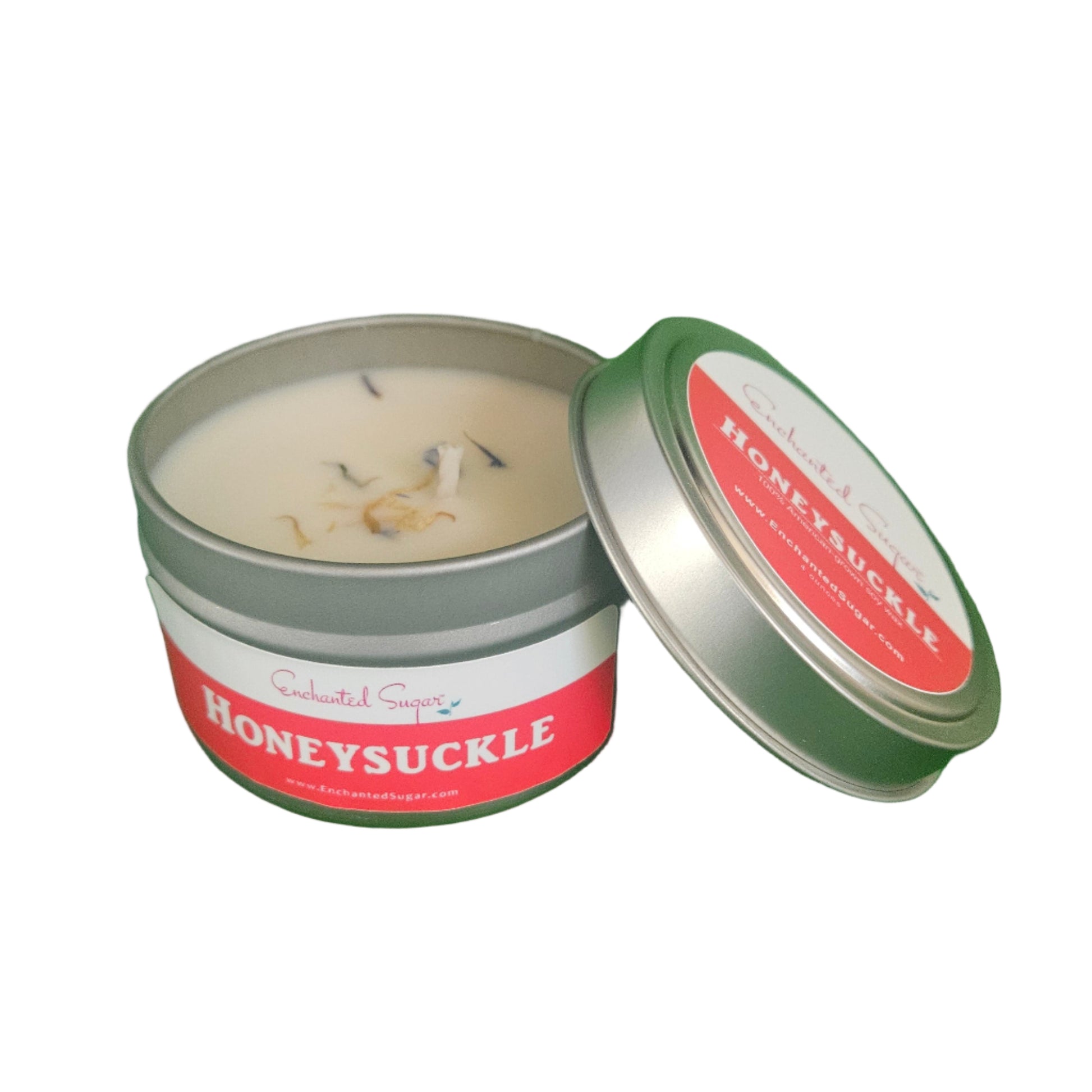 Honeysuckle Hand-Poured Natural Soy Candle Tin | By Robin Creations 