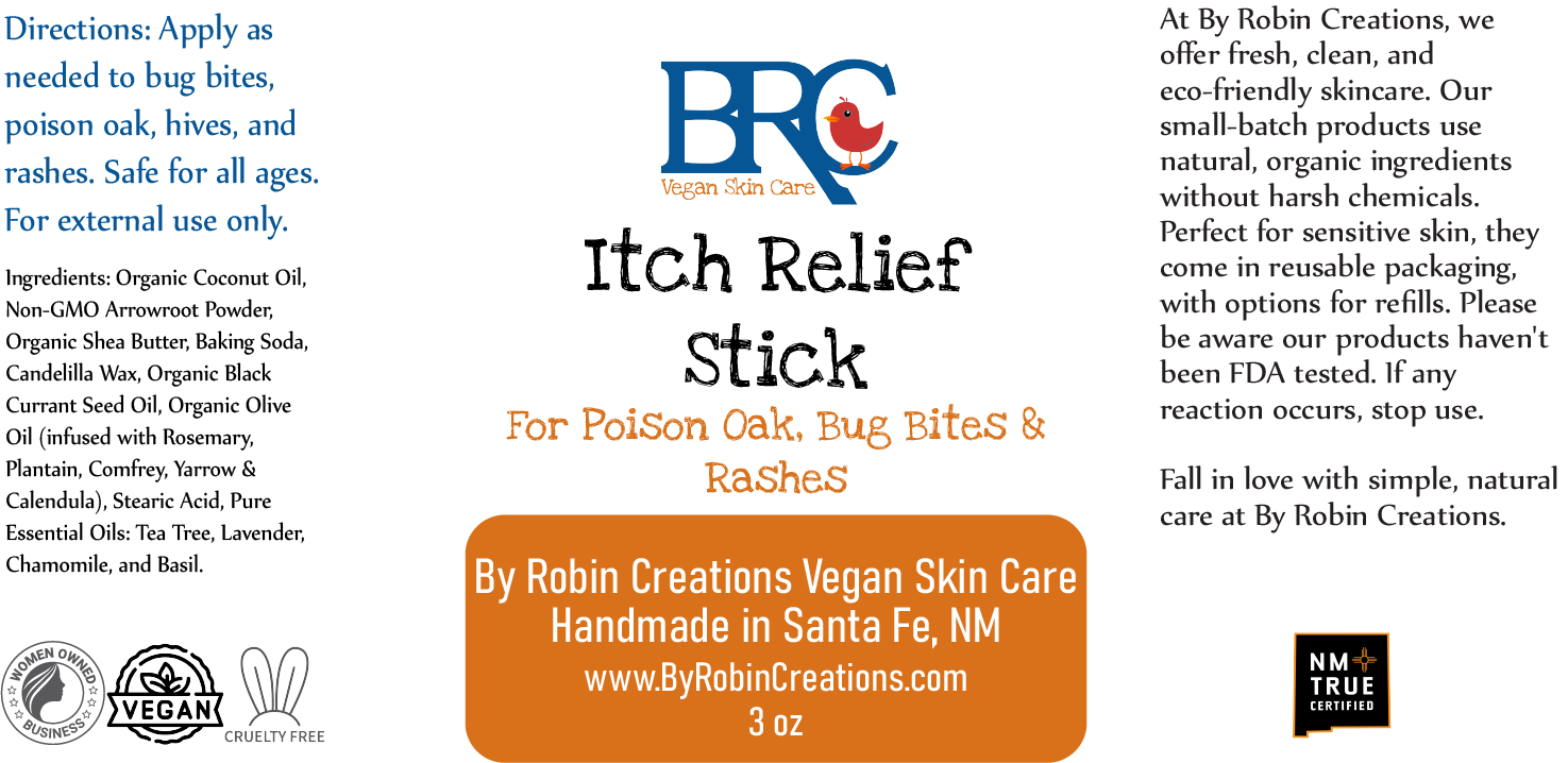 Bug Bite & Rash Itch Relief Stick - Paperboard Tube | By Robin Creations 