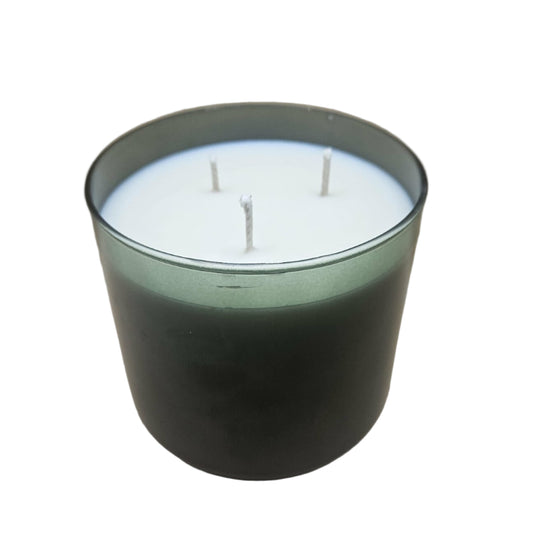  Lemongrass Eucalyptus Hand-Poured Natural Soy Candle in a Glass Vessel | By Robin Creations | By Robin Creations