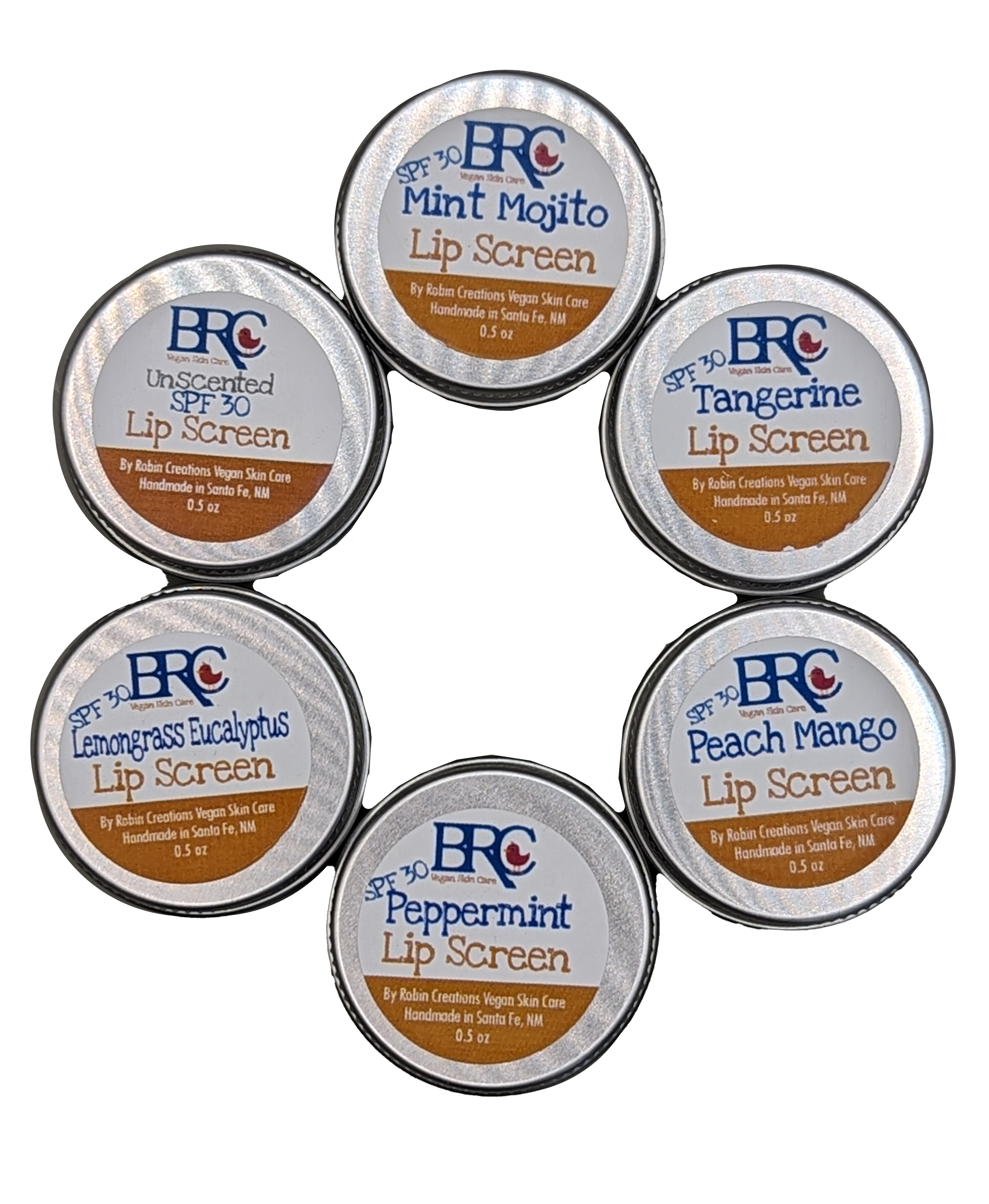 Zero Waste Vegan Natural SPF 30 Lip Screen Tins