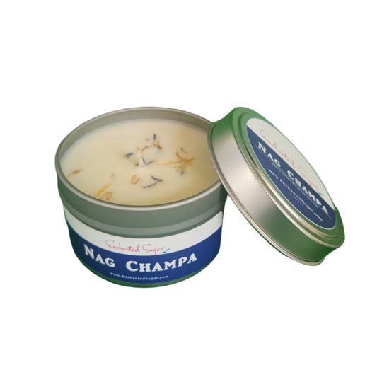  Nag Champa Hand-Poured Natural Soy Candle Tin | By Robin Creations