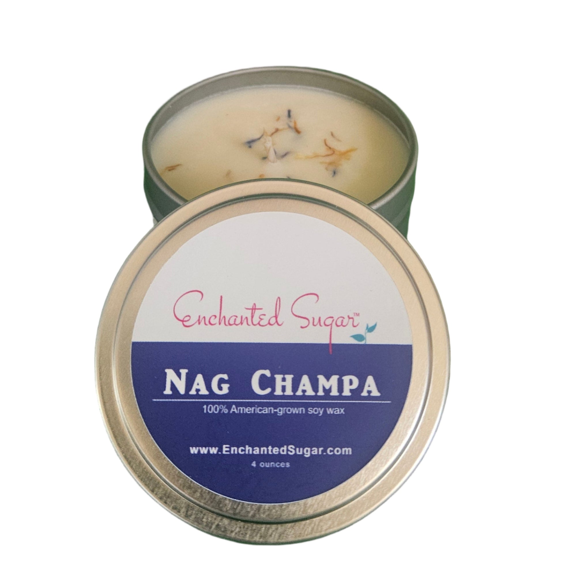 Nag Champa Hand-Poured Natural Soy Candle Tin | By Robin Creations 