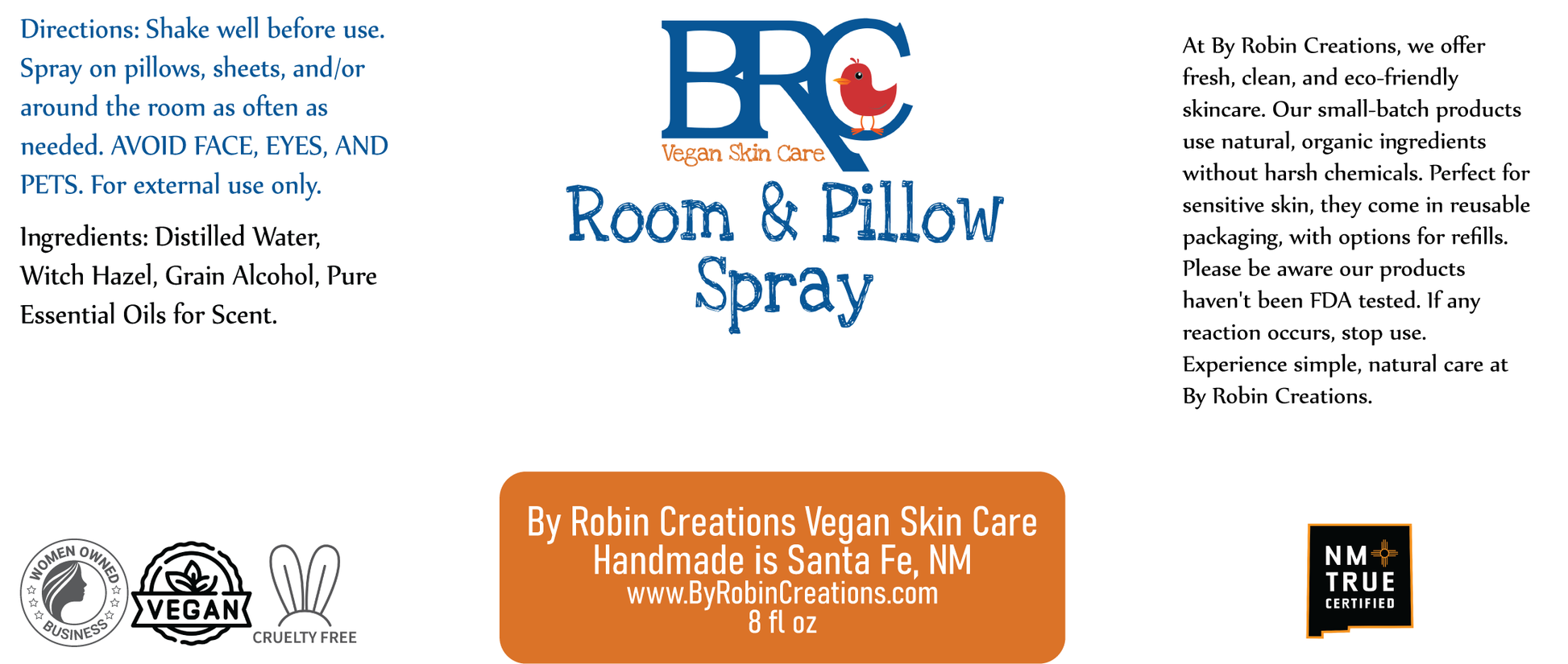 Room & Pillow Spray | By Robin Creations 