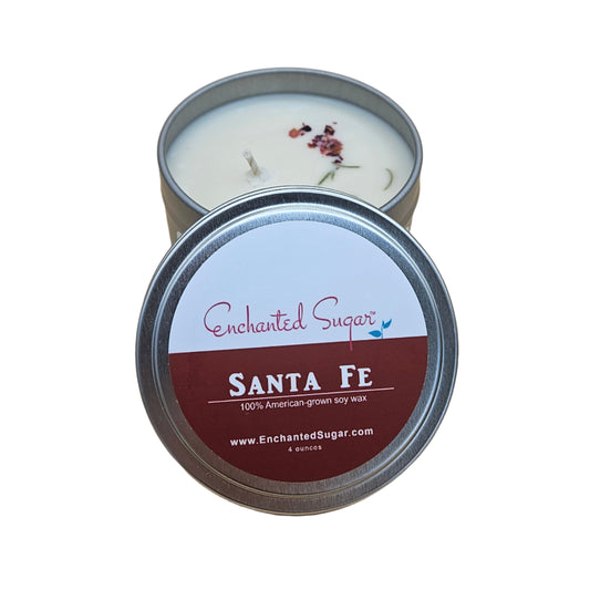  Santa Fe Hand-Poured Natural Soy Candle Tin | By Robin Creations