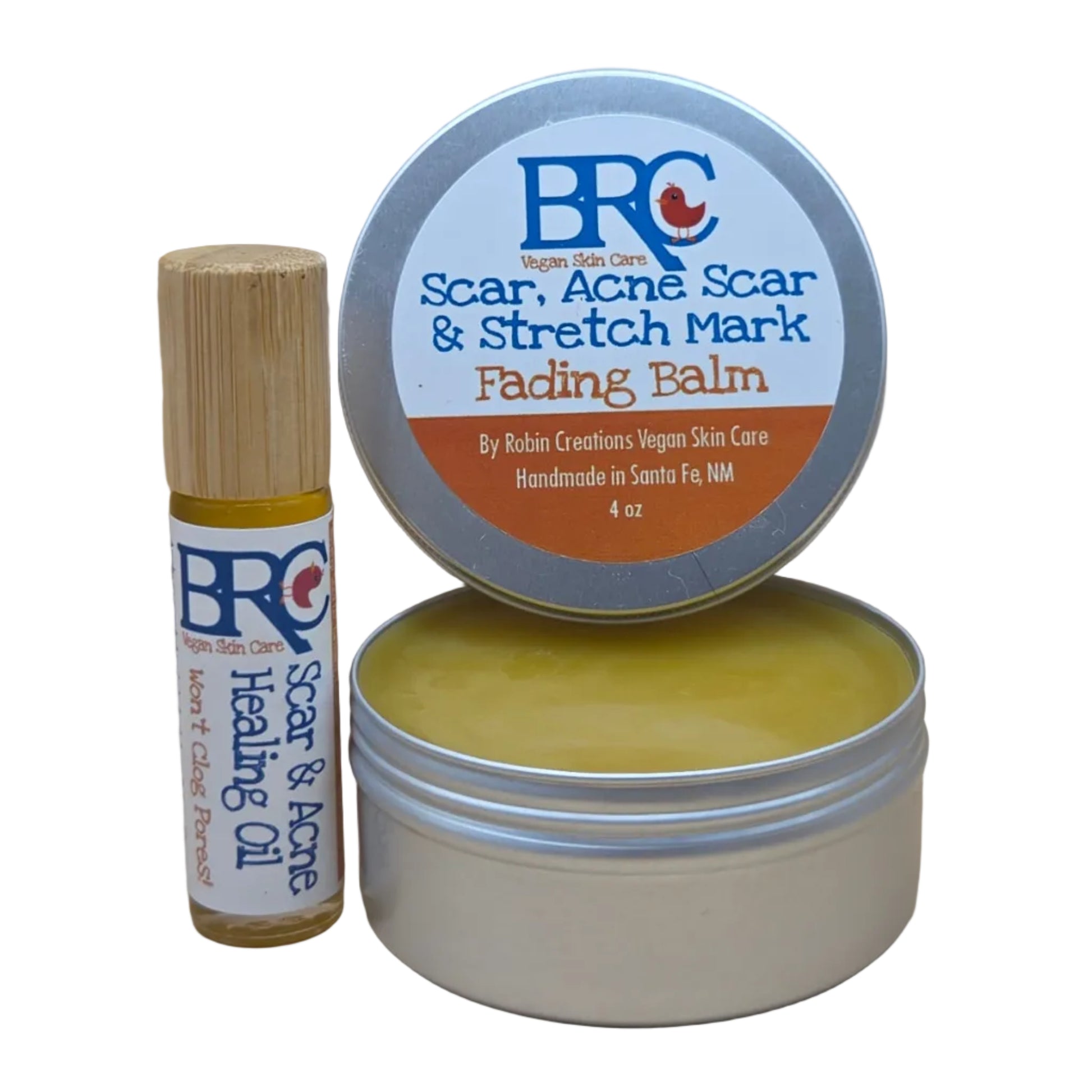 Scar Fading Balm & Acne Healing Oil Set for Face & Body | By Robin Creations 