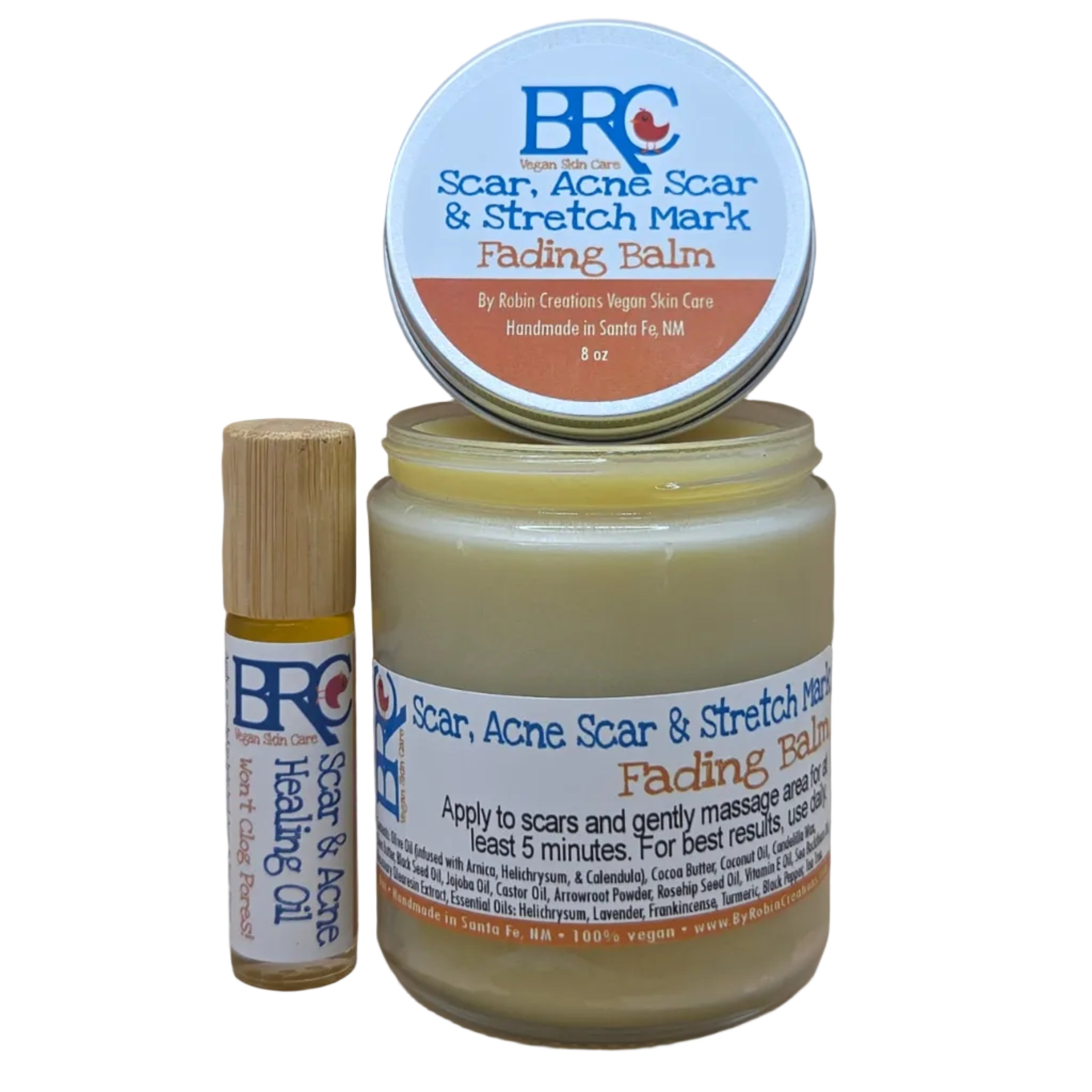Scar Fading Balm & Acne Healing Oil Set for Face & Body
