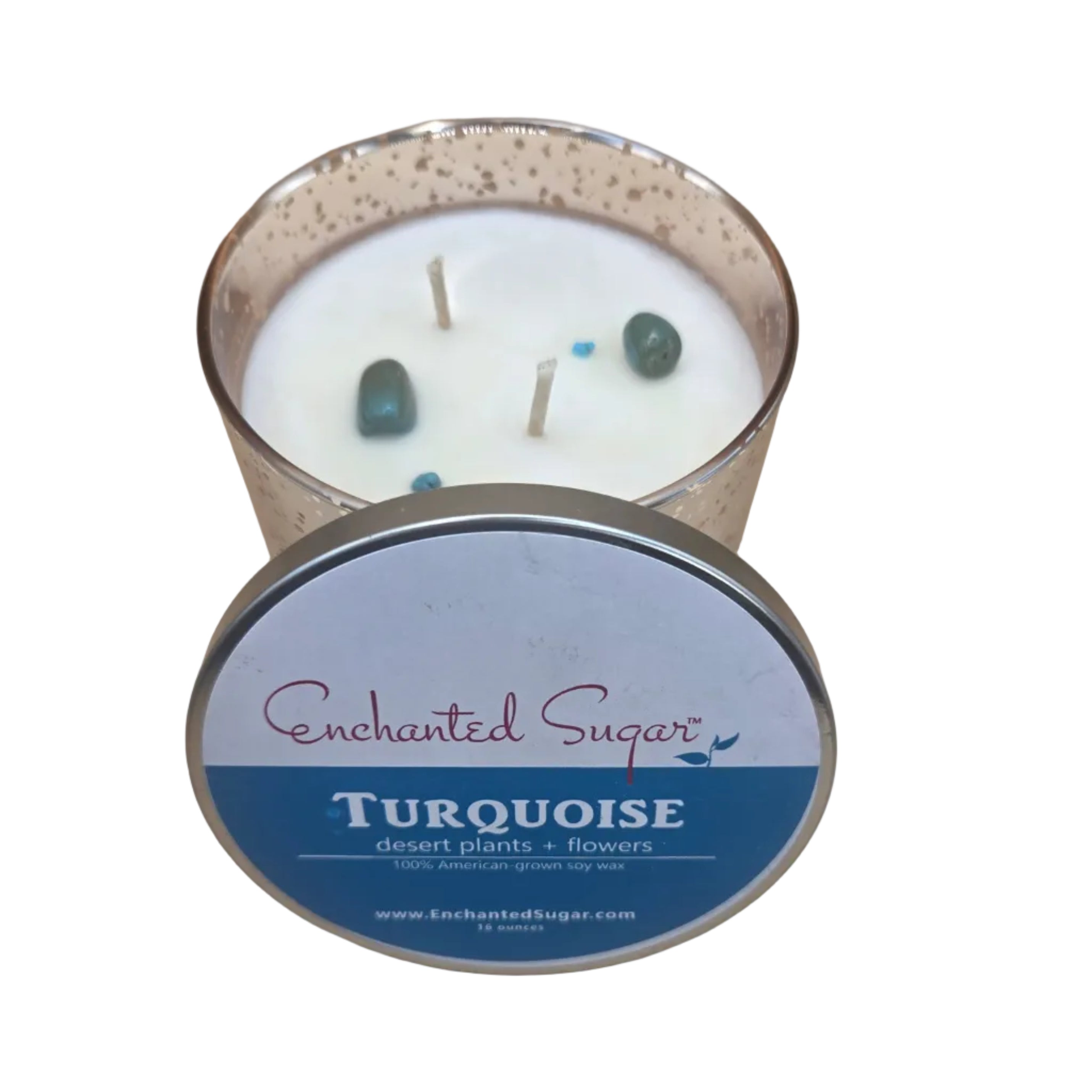 Turquoise Luminaria Hand-Poured Natural Soy Candle