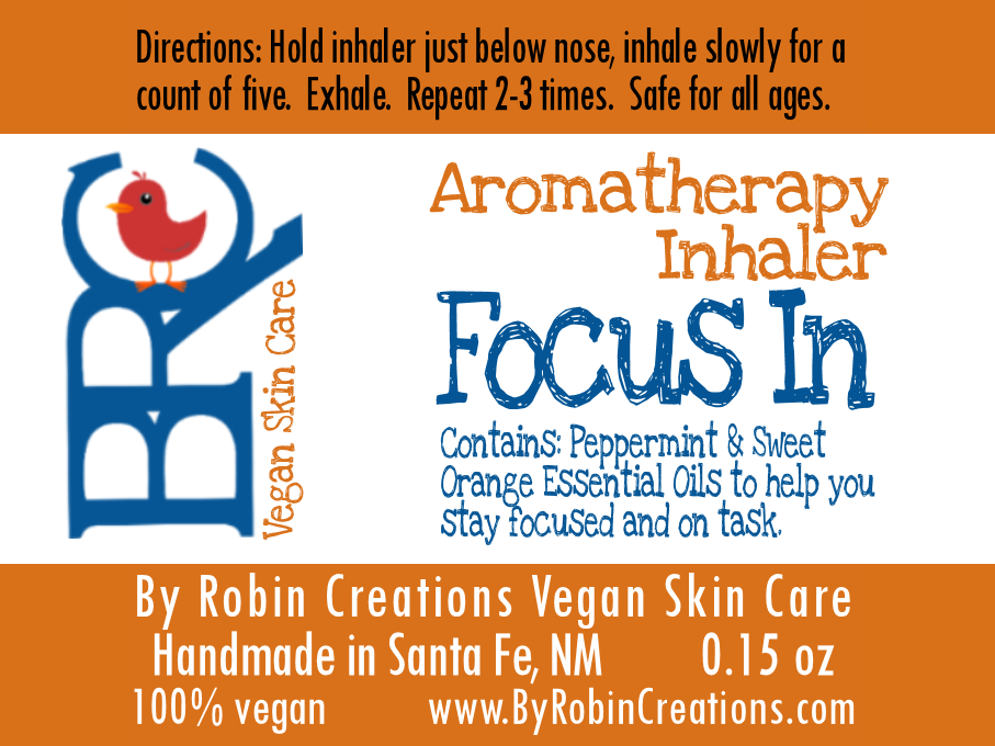 Focus In Aromatherapy Inhaler | By Robin Creations 