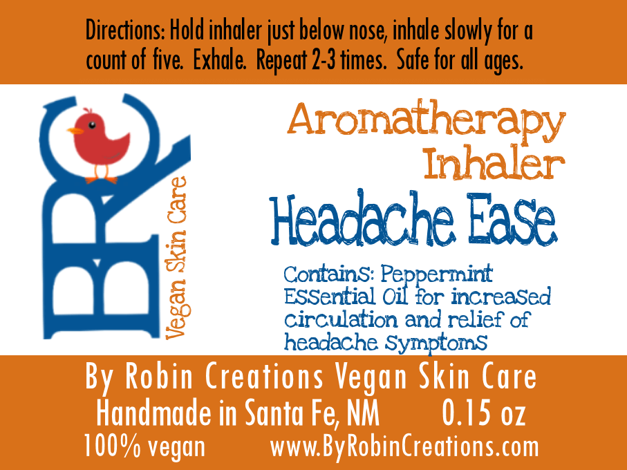 Headache Ease Aromatherapy Inhaler | By Robin Creations 