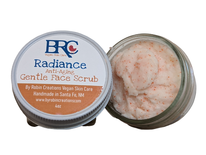 Vegan Radiance Gentle Anti Aging Face Scrub | By Robin Creations 