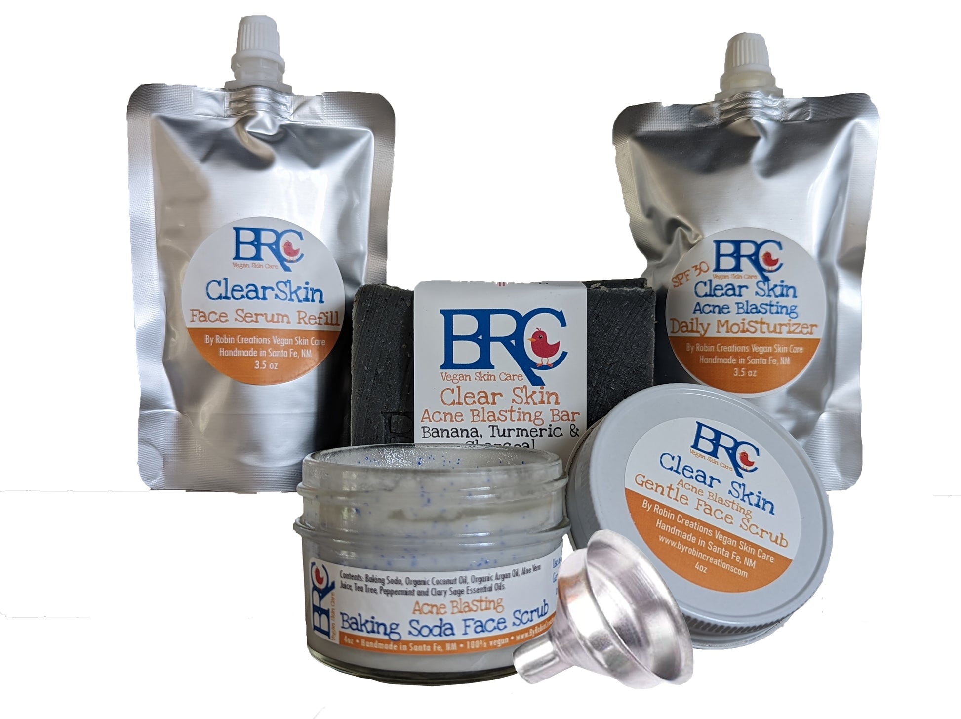 Vegan ClearSkin Deluxe Healing Bundle w/ Free Healing Cleansing Bar | By Robin Creations 