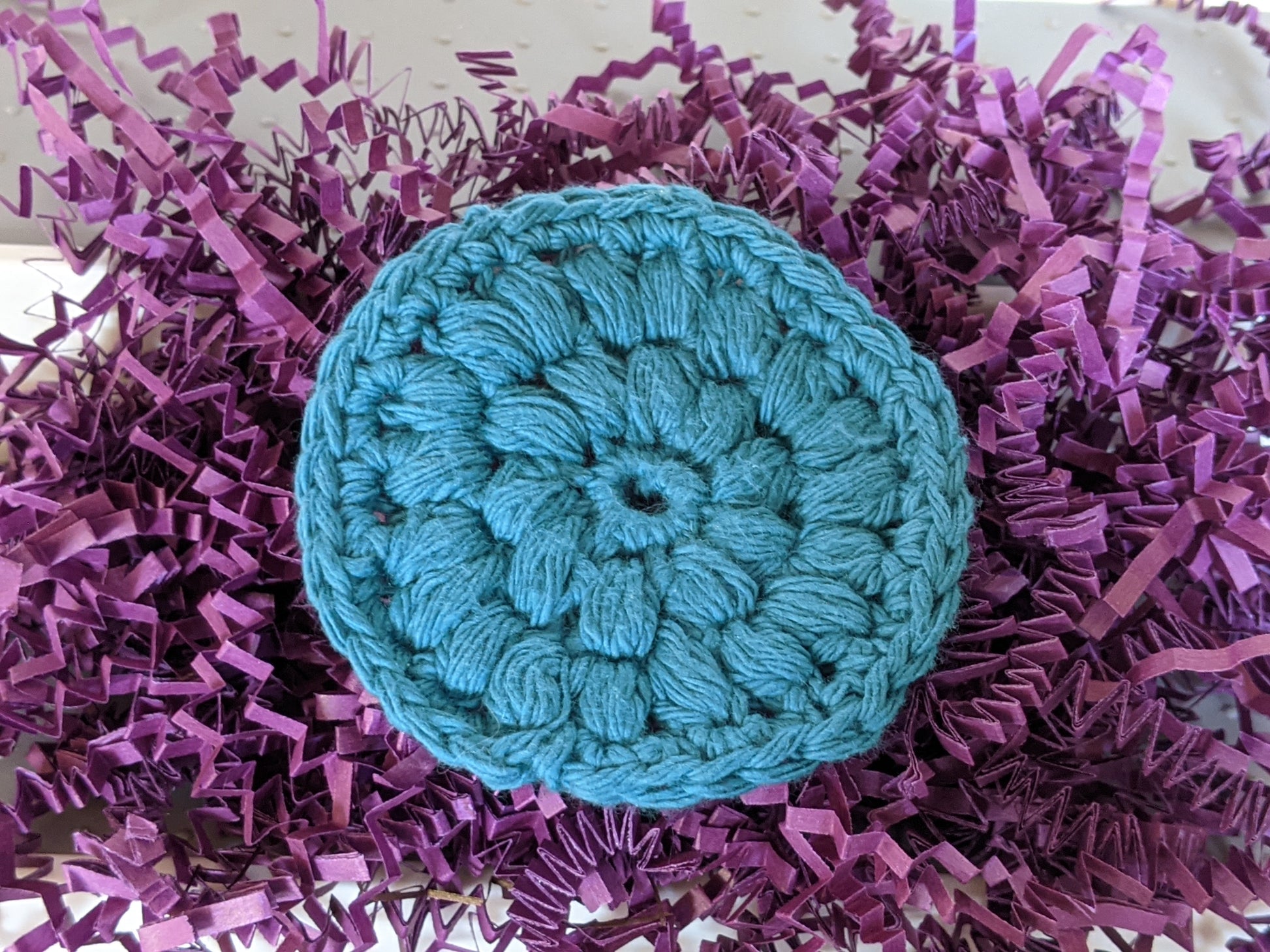Crocheted Round Face Scrubbie | By Robin Creations 